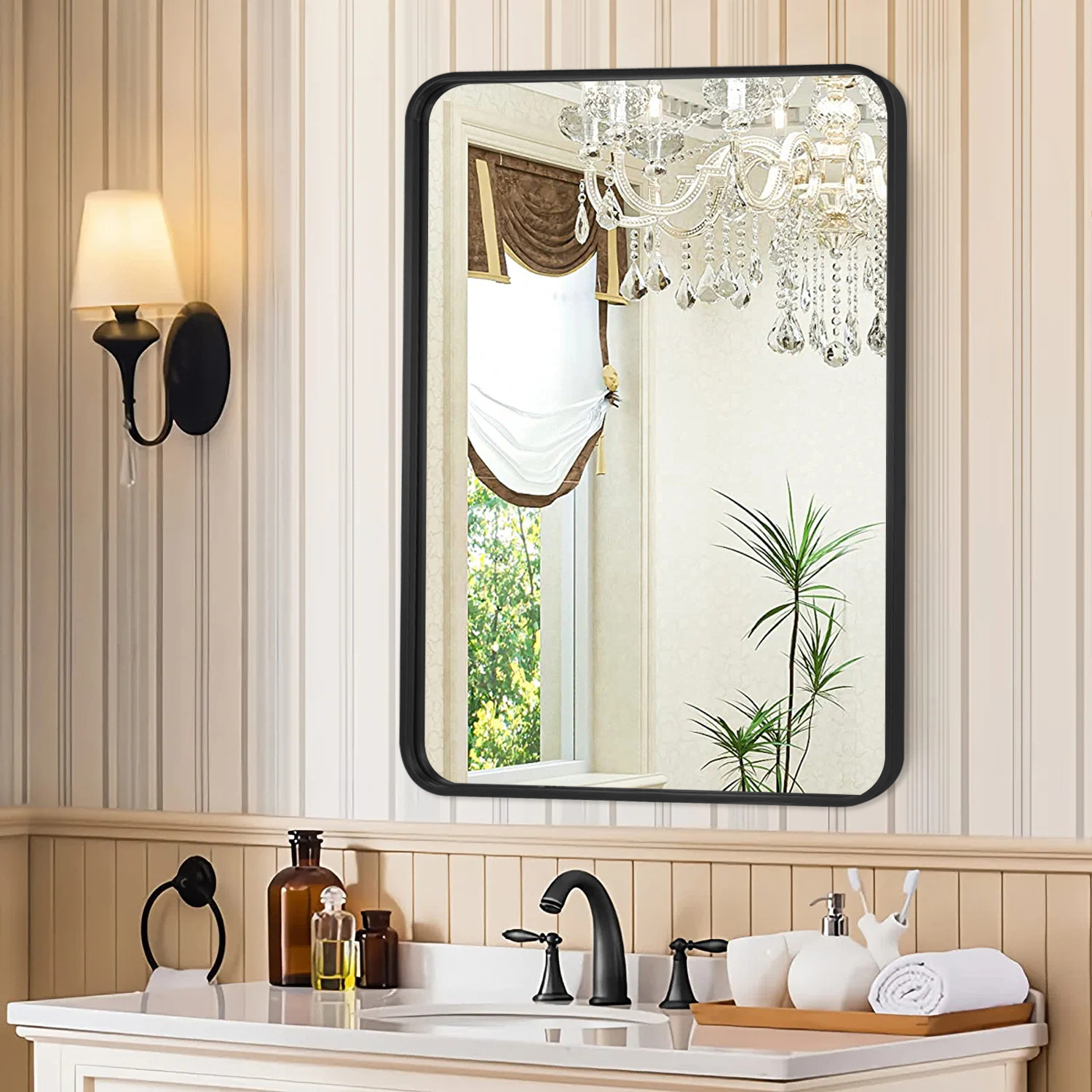 Wholesale Modern Simple Style Bathroom Living Room Aluminum Framed Mirror 